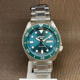 Seiko 5 Sports Automatic Green Dial Silver Steel Strap Watch For Men - SRPD61K1 Authentic Buy Shop Now