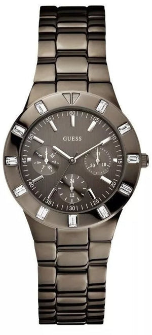 Guess XS Multifunction Quartz Brown Dial Brown Steel Strap Watch For Women - W0027L1 Authentic Buy Shop Now