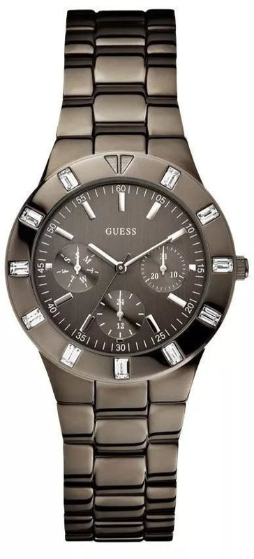 Guess XS Multifunction Quartz Brown Dial Brown Steel Strap Watch For Women - W0027L1 Authentic Buy Shop Now
