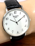 Tissot Everytime Large White Dial Black Leather Strap Watch For Men - T109.610.16.032.00 Authentic Buy Shop Now