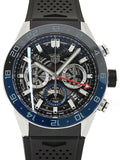 Tag Heuer Carrera Automatic Chronograph Steel & Ceramic Black Dial Black Rubber Strap Watch for Men - CBG2A1Z.FT6157 Authentic Buy Shop Now