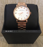Marc Jacobs Baker White Dial Rose Gold Steel Strap Watch for Women - MBM3244 Authentic Buy Shop Now