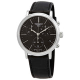 Tissot Carson Premium Chronograph Black Dial Black Leather Strap Watch For Men - T122.417.16.051.00 Authentic Buy Shop Now