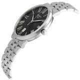 Tissot Carson Premium Black Dial Silver Steel Strap Watch For Men - T122.410.11.053.00 Authentic Buy Shop Now