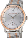 Maserati Epoca Silver Dial Two Tone Mesh Bracelet Watch For Men - R8853118005 Authentic Buy Shop Now