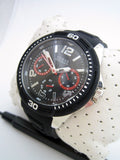 Guess Tread Black Dial Black Rubber Strap Watch for Men - W0967G1 Authentic Buy Shop Now