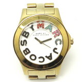 Marc Jacobs Rivera White Dial Gold Steel Strap Watch for Women - MBM3137 Authentic Buy Shop Now