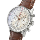 Breitling Navitimer B01 Chronograph 41 White Dial Brown Leather Strap Watch for Men - AB0139211G1P1 Authentic Buy Shop Now