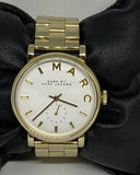 Marc Jacobs Baker White Dial Gold Steel Strap Watch for Women - MBM3243 Authentic Buy Shop Now