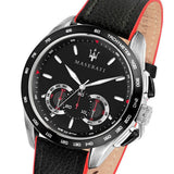 Maserati Traguardo Black Dial Black Leather Strap Watch For Men - R8871612028 Authentic Buy Shop Now