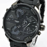 Diesel Mr Daddy 2.0 Chronograph Black Dial Black Steel Strap Watch For Men - DZ7396 Authentic Buy Shop Now