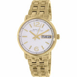 Marc Jacobs Fergus White Dial Gold Steel Strap Watch for Women - MBM8647 Authentic Buy Shop Now