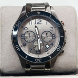 Marc Jacobs Rock Chronograph Silver Dial Silver Steel Strap Watch for Men - MBM5028 Authentic Buy Shop Now
