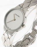 Calvin Klein Snake Silver Dial Silver Steel Strap Watch For Women - K6E23146 Authentic Buy Shop Now