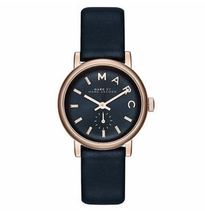 Marc Jacobs Baker Navy Blue Dial Blue Leather Strap Watch for Women - MBM1331 Authentic Buy Shop Now