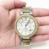 Michael Kors Parker White Dial Two Tone Steel Strap Watch for Women - MK5626 Authentic Buy Shop Now