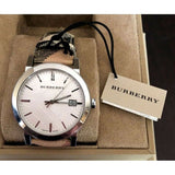 Burberry The City Silver Dial Brown Leather Strap Watch for Women - BU9025 Authentic Buy Shop Now