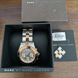 Marc Jacobs Blade Chronograph Silver Dial Two Tone Steel Strap Watch for Women - MBM3178 Authentic Buy Shop Now