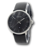 Calvin Klein High Noon Quartz Black Dial Black Leather Strap Watch for Men - K8M211C1 Authentic Buy Shop Now