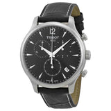 Tissot T Classic Tradition Chronograph Black Dial Black Leather Strap Watch For Men - T063.617.16.057.00 Authentic Buy Shop Now