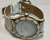 Marc Jacobs Blade White Dial White Leather Strap Watch for Women - MBM1098 Authentic Buy Shop Now