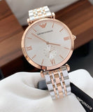 Emporio Armani Retro Silver Dial Two Tone Steel Strap Watch For Men - AR1677 Authentic Buy Shop Now