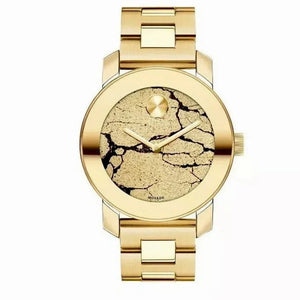Movado Bold Glitter Gold Dial Gold Steel Strap Watch for Women - 3600346 Authentic Buy Shop Now