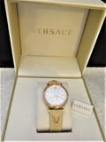 Versace V-Twist White Dial White Leather Strap Watch for Women - VELS00419 Authentic Buy Shop Now