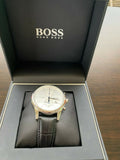 Hugo Boss Jet Silver Dial Black Leather Strap Watch for Men - 1513282 Authentic Buy Shop Now