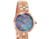 Emporio Armani Arianna Black Dial Rose Gold Stainless Steel Watch For Women - AR11197 Authentic Buy Shop Now
