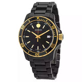 Movado Series 800 Black Dial Black Steel Strap Watch For Men - 2600161 Authentic Buy Shop Now