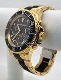 Michael Kors Everest Chronograph Black Dial Two Tone Steel Strap Watch For Men - MK8979 Authentic Buy Shop Now