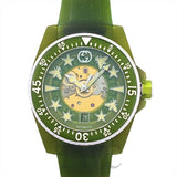 Gucci Dive Automatic Green Dial Green Rubber Strap Unisex Watch - YA136345 Authentic Buy Shop Now