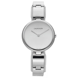 Calvin Klein Wavy Silver Dial Silver Steel Strap Watch for Women - K9U23146 Authentic Buy Shop Now