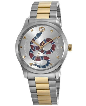Gucci G Timeless Quartz Silver Dial Silver Steel Strap Watch For Women - YA1264075 Authentic Buy Shop Now