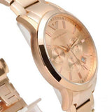 Emporio Armani Classic Rose Gold Chronograph Steel Strap Watch For Men - AR2452 Authentic Buy Shop Now