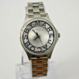 Marc Jacobs Henry Transparent Silver Dial Silver Steel Strap Watch for Women - MBM3337 Authentic Buy Shop Now
