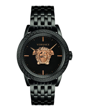 Versace Palazzo Empire Black Dial Black Steel Strap Watch for Men - VERD00518 Authentic Buy Shop Now