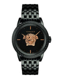 Versace Palazzo Empire Black Dial Black Steel Strap Watch for Men - VERD00518 Authentic Buy Shop Now
