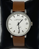 Marc Jacobs Baker White Dial Brown Leather Strap Watch for Women - MBM1265 Authentic Buy Shop Now