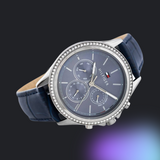 Tommy Hilfiger Ari Quartz Diamonds Blue Dial Blue Leather Strap Watch for Women - 1781979 Authentic Buy Shop Now