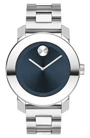 Movado Bold Blue Dial Silver Steel Strap Watch for Women - 3600396 Authentic Buy Shop Now