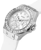 Guess Venus Diamonds White Dial White Rubber Strap Watch for Women - GW0118L3 Authentic Buy Shop Now