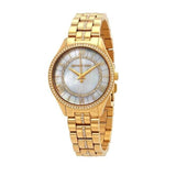 Michael Kors Lauryn Mother of Pearl White Dial Gold Steel Strap Watch for Women - MK3899 Authentic Buy Shop Now