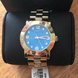 Marc Jacobs Amy Blue Dial Gold Steel Strap Watch for Women - MBM3303 Authentic Buy Shop Now