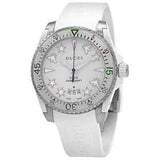 Gucci Dive Quartz White Dial White Rubber Strap Watch For Men - YA136337 Authentic Buy Shop Now