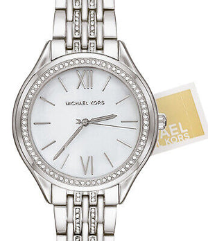 Michael Kors Mindy White Dial Silver Steel Strap Watch For Women - MK7075 Authentic Buy Shop Now