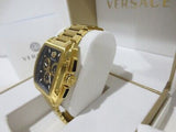 Versace Dominus Chronograph Black Dial Gold Steel Strap Watch For Men - VE6H00523 Authentic Buy Shop Now