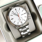 Fossil Townsman White Dial Silver Steel Strap Watch for Men - FS5346 Authentic Buy Shop Now