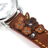 Coach Delancey White Dial Floral Brown Leather Strap Watch for Women - 14502761 Authentic Buy Shop Now